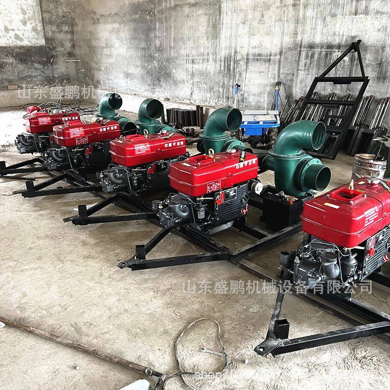 柴油机拖车款抽水农菜田水地喷泵灌浇地泵工程排泵