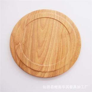 日式 橡胶木木盘披萨大圆盘厚实水小吃点心盘果子实木RKC茶盘