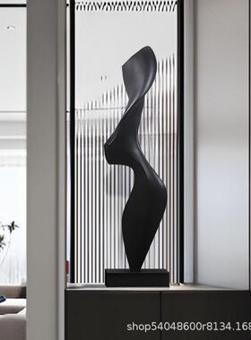 玄关雕玻塑摆件家居客厅XNS创意抽象璃钢艺术品酒店堂大楼道梯过