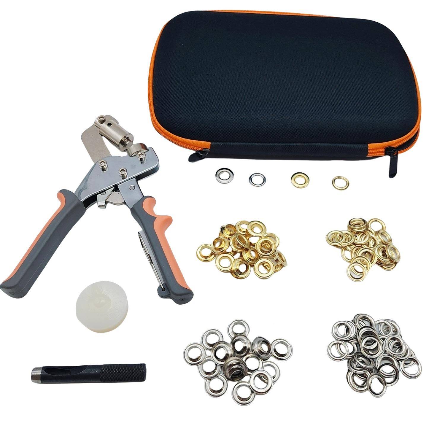 QXV1m帆m气孔打孔帐篷布安装工具手压钳0手动套装金属扣鸡眼扣气