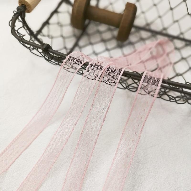 1.c5m宽彩色无弹波点蕾丝边镶发边花带礼品包装手工DIHB202007Y鲜