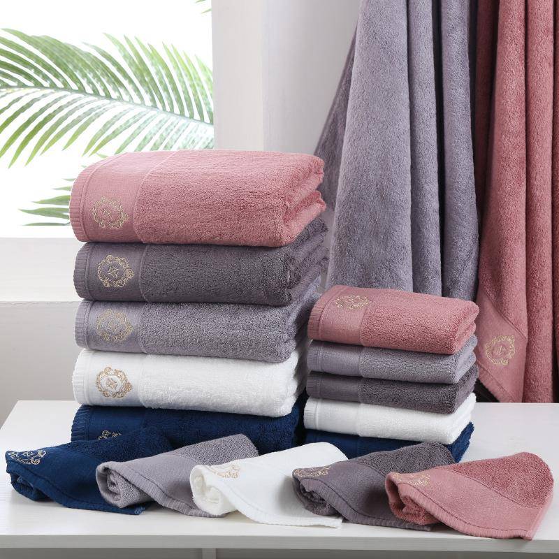 加大柔软永恒岁月竹纤维滩浴0巾8*160酒店巾刺绣LOG浴O礼品套巾日