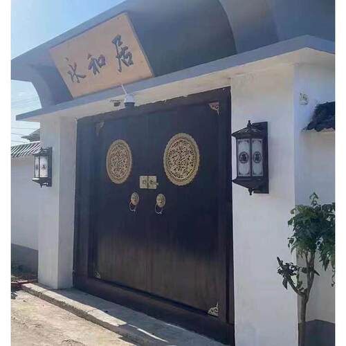 中式实木门仿古原木进户