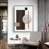 现实与复理想北欧格客厅装 画几何抽饰象挂画样B 599板间餐厅风墙