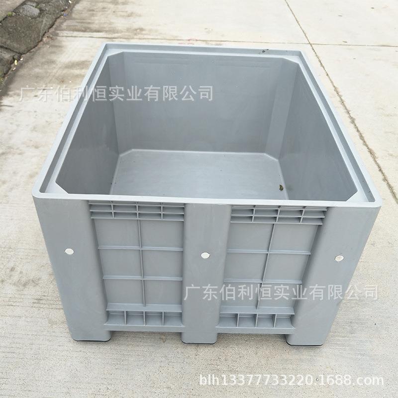 色加厚车用周转DDB箱大号1托盘箱灰九脚大型胶框叉卡板箱210