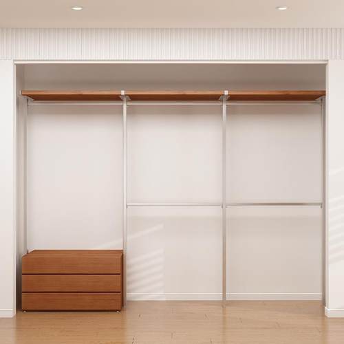 壁挂式属衣帽间架装卧室金开放DVE衣柜铁艺悬挂式服子装店衣架组