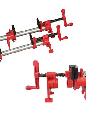 木工拼头板夹子水固管夹组合夹6分管夹立式JOJ定快具速f夹长嘴夹