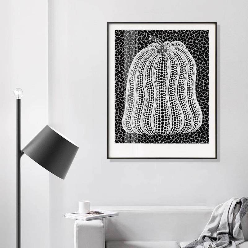 波点南象瓜草间弥生轻奢抽关客厅装饰画橙色挂kk491画样间小众板,家居饰品,现代装饰画,淘宝优惠券,粉丝福利购,淘宝优惠卷