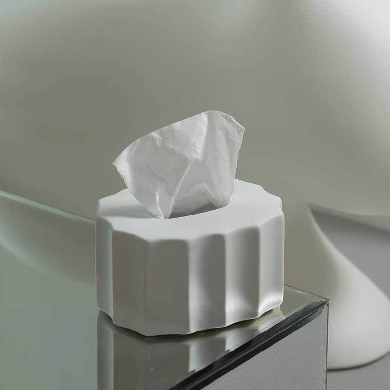 奶油JJW风代简约陶瓷纸巾盒摆件厅客纸茶几抽盒现创意餐巾纸盒装