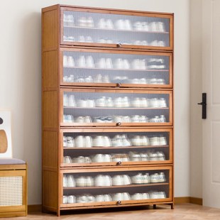 鞋柜门口家用大容量鞋架子入户收纳神器实木简易出U租屋室内省空