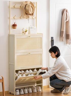 简易体多鞋架子家用口层带门防尘入门鞋架鞋门89438柜高款立式一