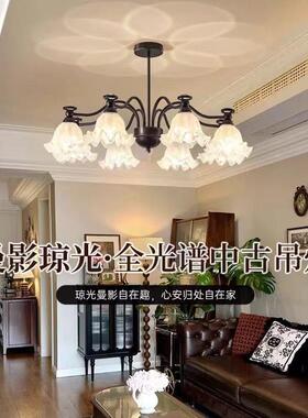 法式中灯古客厅吊创意铃高兰级感全光谱眼美式复古77033护灯2025