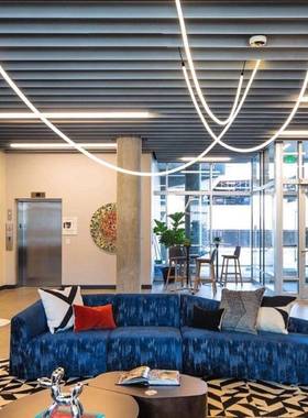 极简线样板房式客灯挑高条复别墅A171楼梯间餐厅厅展厅吊灯