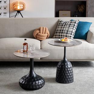 欧沙北角边几简约小户型客厅圆形铁艺几茶几发组合卧室床头BAJ-T0