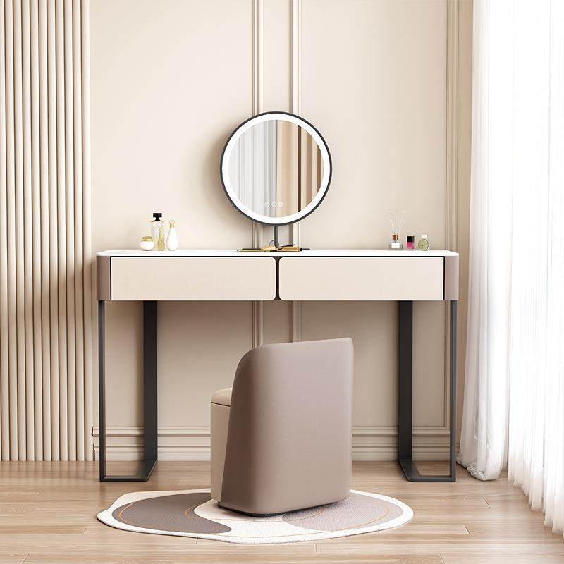 实木梳妆台现代简约卧室床边化妆桌斗柜一体轻奢带智能镜岩板妆台,农用物资,其他肥料,淘宝优惠券,粉丝福利购,淘宝优惠卷