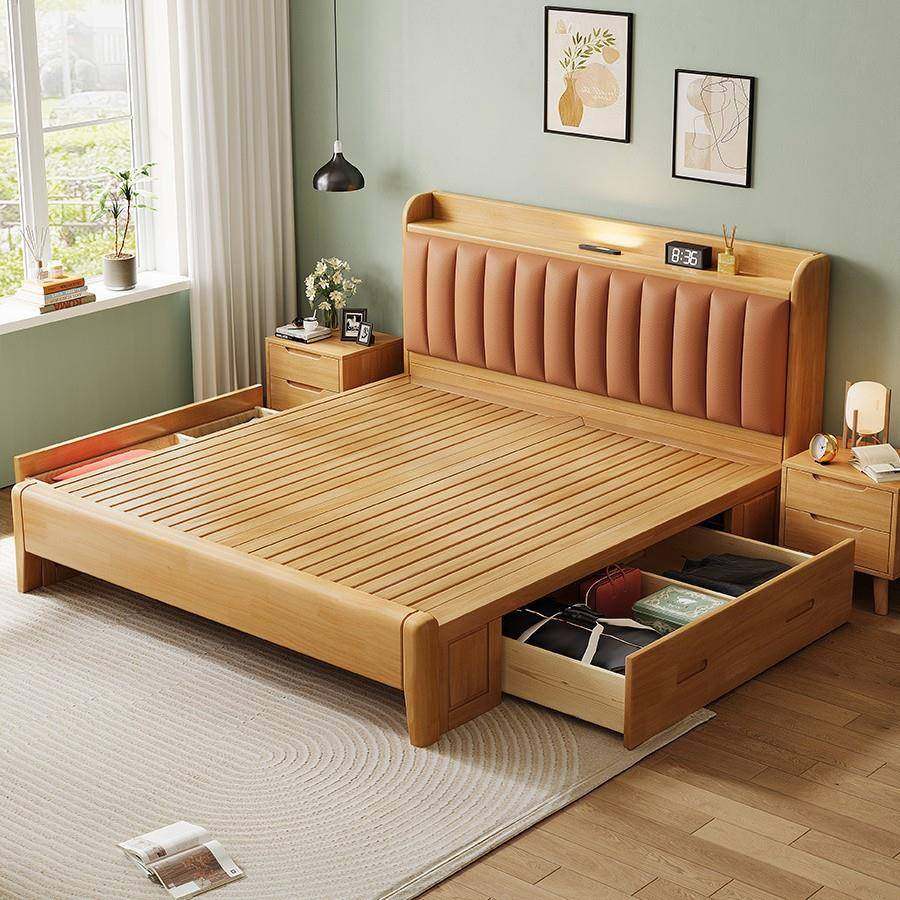 软包实木床北欧原木1.8米主卧双人床现代简约1.5m带夜灯储物婚床,机械设备,其他机械设备,淘宝优惠券,粉丝福利购,淘宝优惠卷