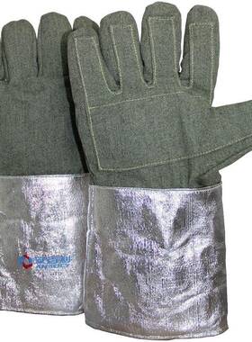 安百利ABL-S515耐高温手套1000度铝箔隔热手套38厘米加厚耐热手套