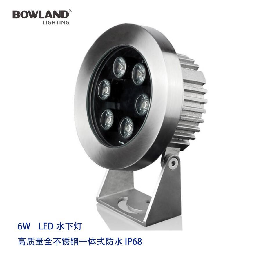 3W/6w/9w全不锈钢304浇钢件LED水下灯喷泉灯泳池灯水底灯IP68