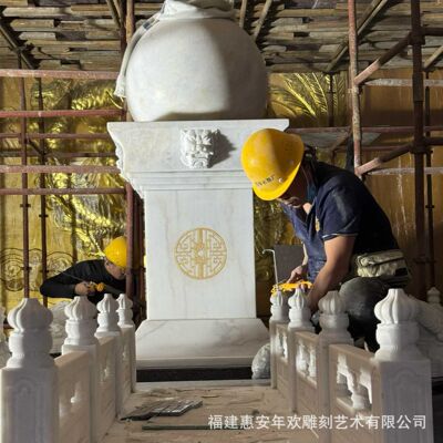 米黄色大理石喷水池埃及米黄喷泉酒店装饰造景别墅院内流水钵