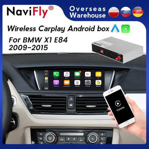 适用宝马X1E8409-15原车屏升级即插即用无线CarPlay安卓Auto盒