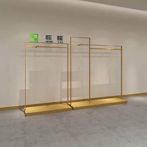 道具直销钢木服装店展示货架衣服落地式中岛架装饰展示道具