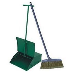 白云AF01206防风垃圾铲带扫把铁防风铲AF01206A（铁板喷塑）