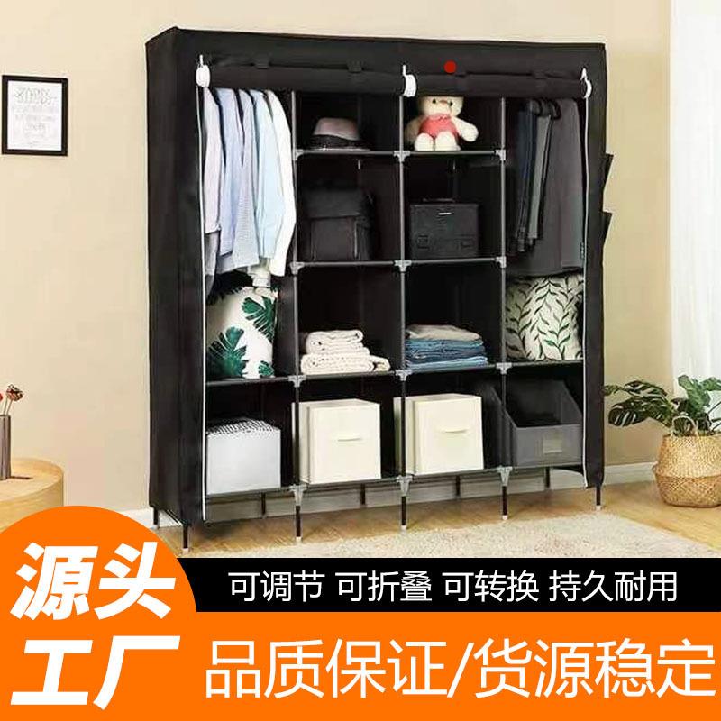 简易布衣柜子家用女生卧室出租房用现代简约布衣柜挂衣橱