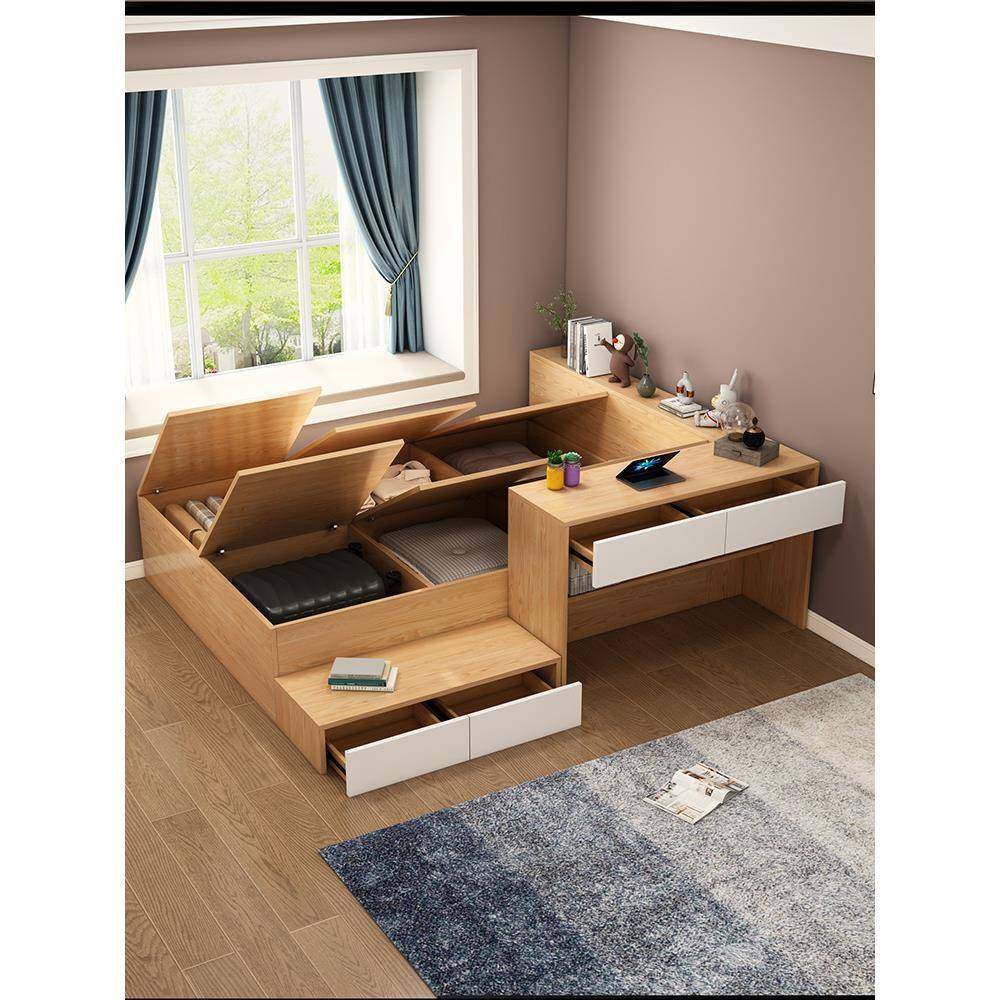 批小户型榻榻米衣柜组合高箱储物床书架书桌一体床儿童多功能收纳,收纳整理,烫衣板及配件,淘宝优惠券,粉丝福利购,淘宝优惠卷