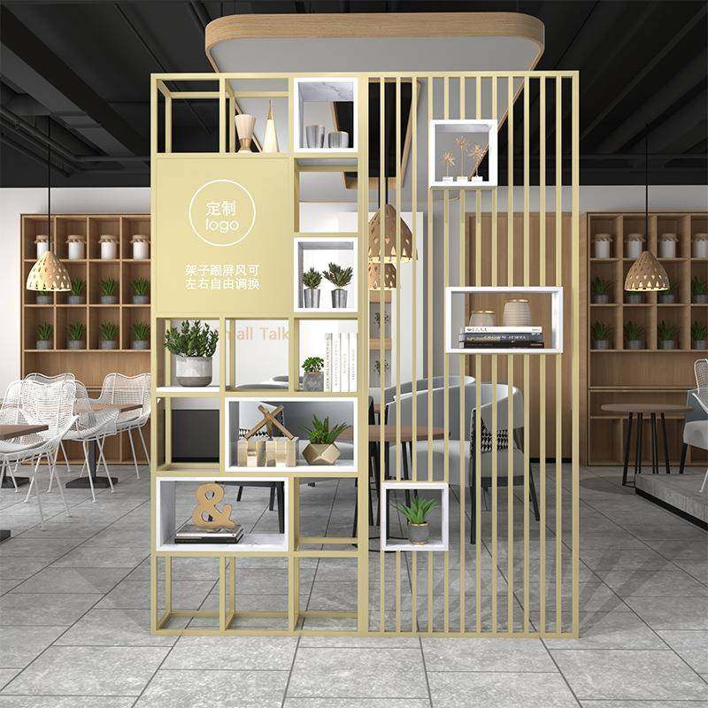 办公室屏风隔断美容院餐厅玄关花架公司装饰书架工业风铁艺置物架,纺织面料/辅料/配套,纺织机械配件,淘宝优惠券,粉丝福利购,淘宝优惠卷