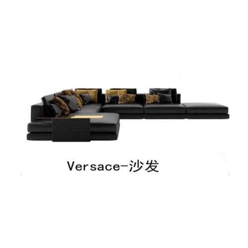 意式轻奢真皮转角沙发别墅豪宅设计师转角大户型大平层大沙发组合