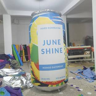 仿真充气易拉罐气模户外啤酒饮料瓶开业活动仿真行走模型人偶道具