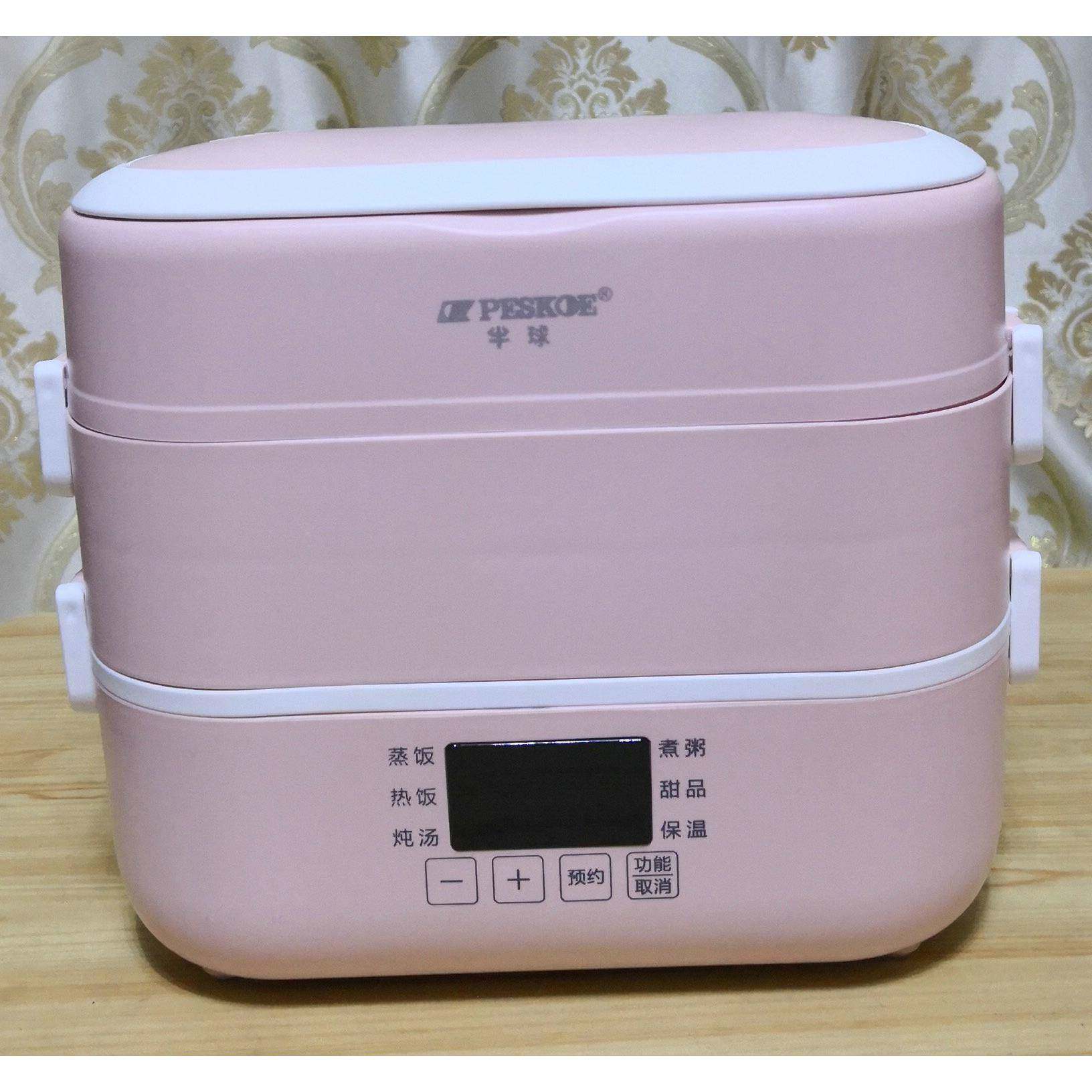 供应可插电加热保温电热饭盒带热饭菜蒸煮饭便当上班族便携锅