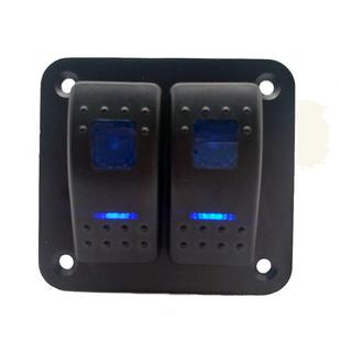 2位面板船形开关汽车改装车翘板开关轮船房车开关带灯接线端子24A