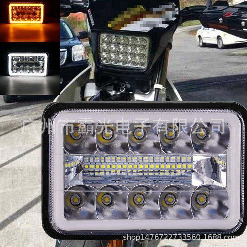 适用牧马人led工作灯4X6方形车灯越野车远近光一体前照灯