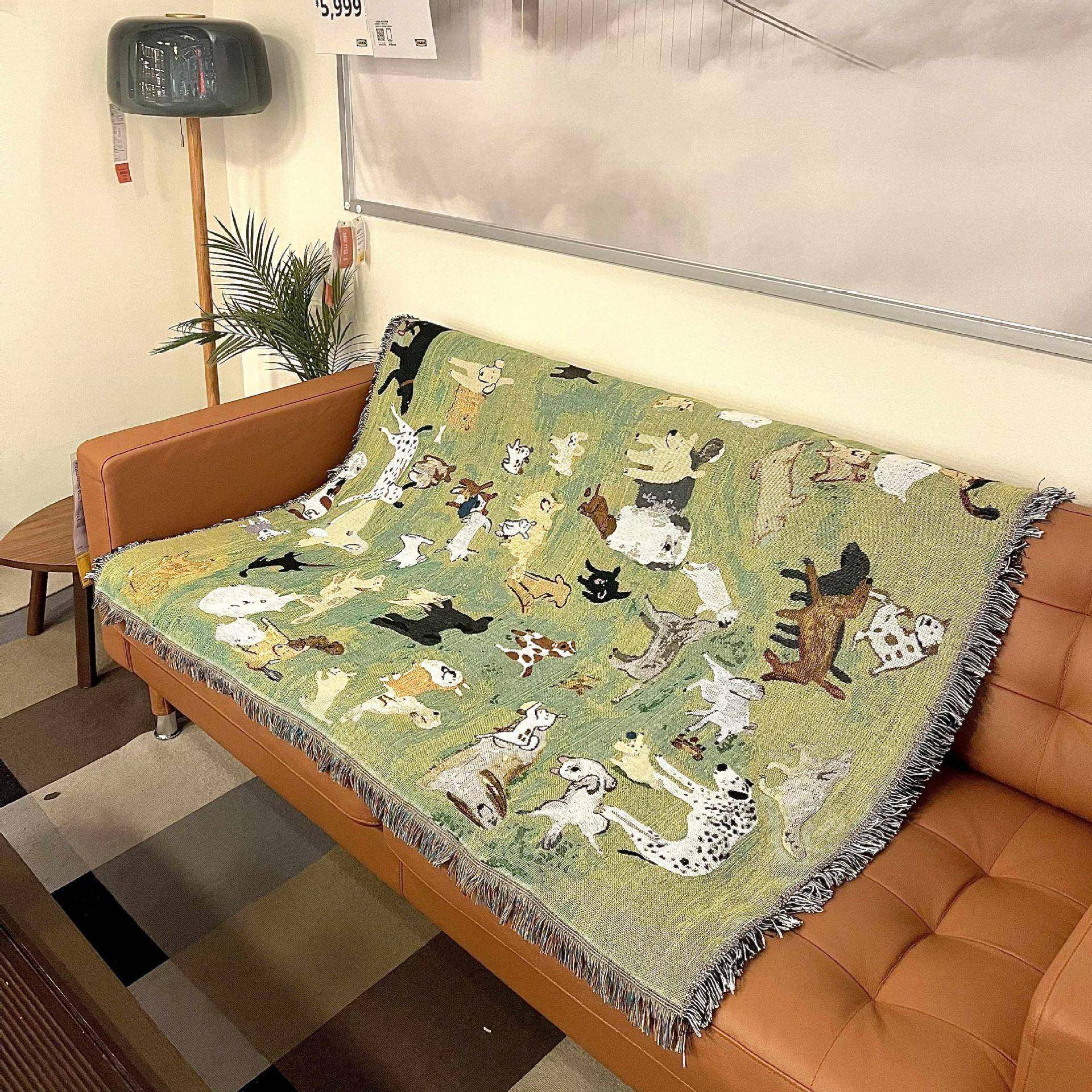 狗狗乐园卡通可爱毯子卧室床铺毯客厅沙发毯沙发盖巾露营毯多功能,纺织面料/辅料/配套,纺织机械配件,淘宝优惠券,粉丝福利购,淘宝优惠卷