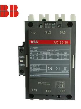 供应AX185-30-11原厂ABB自带1开1闭辅助交流接触器