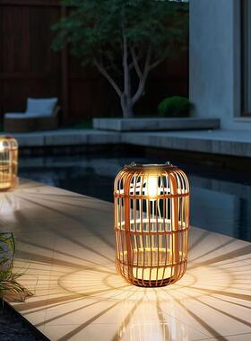 户外太阳能庭编85838院手提灯吊灯装挂饰花草园氛围落地坪露台藤