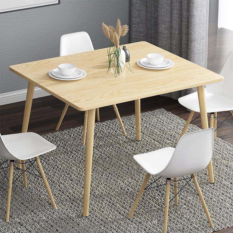 桌家用小户型简约桌子长方餐北形欧实木腿桌出租房客饭厅实93486