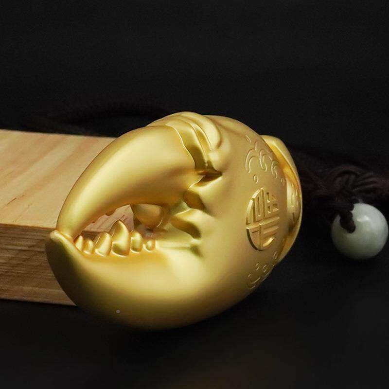 手里螃蟹夹有钱手把件铜蟹夹手螃玩桌面摆件挂件中式创钳意聚礼品