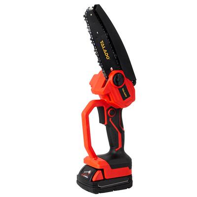 新款TALAD手持EDU迷你链锯4寸6电寸锂电锯充电式单手锯户外电伐O