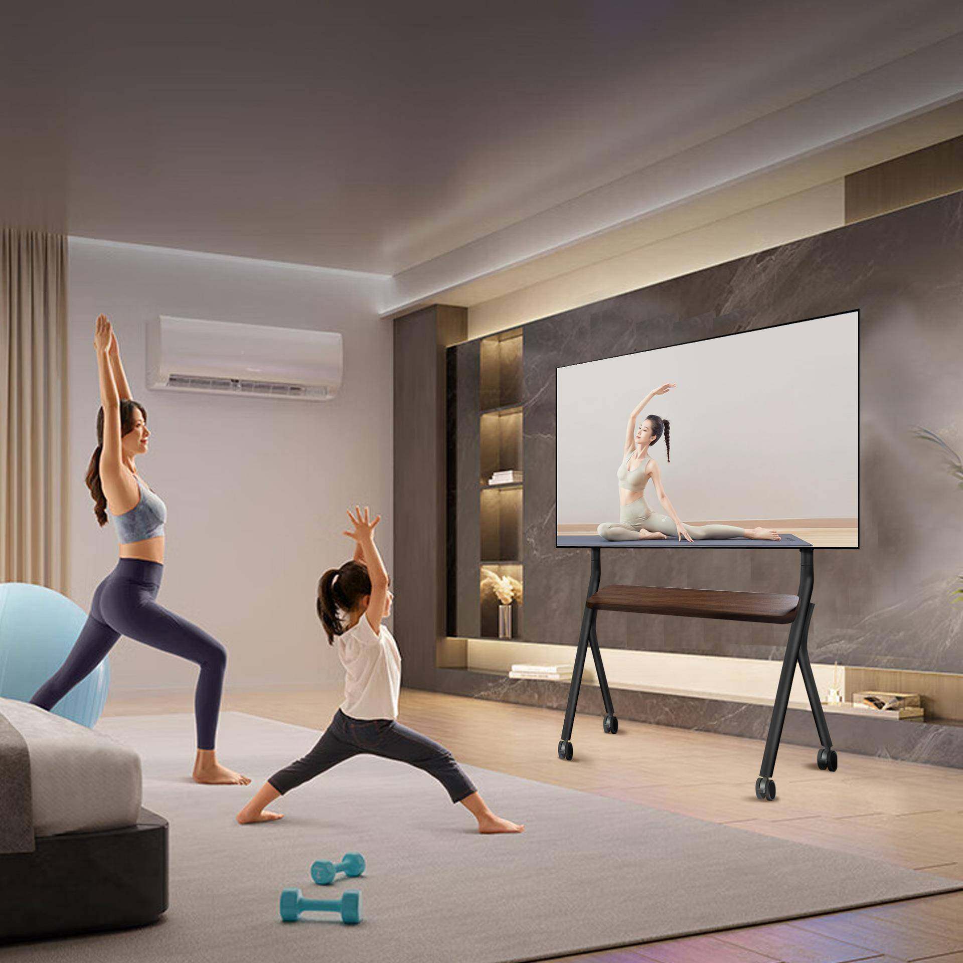 视支架电可移R6动型落厅地带用轮挂架适32-100英寸电视机架子客推,大家电,电视机架,淘宝优惠券,粉丝福利购,淘宝优惠卷