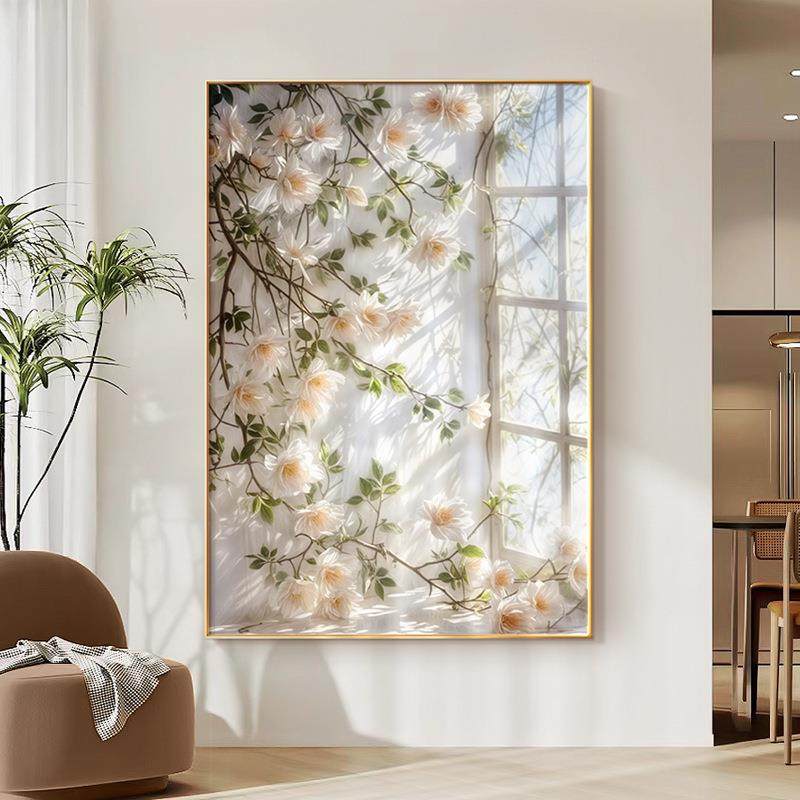 奶油风花卉厅饰al202410画小清新沙发背景i墙落地装画北欧n客s玄,家居饰品,现代装饰画,淘宝优惠券,粉丝福利购,淘宝优惠卷