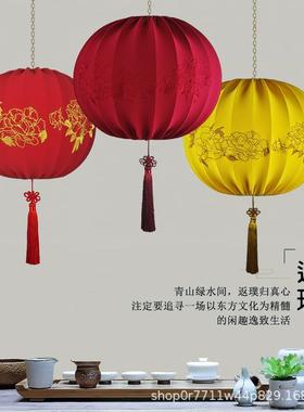刺UPX绣南灯笼大门喜走廊餐庆厅装饰灯笼春节复古挂串结婚户外瓜