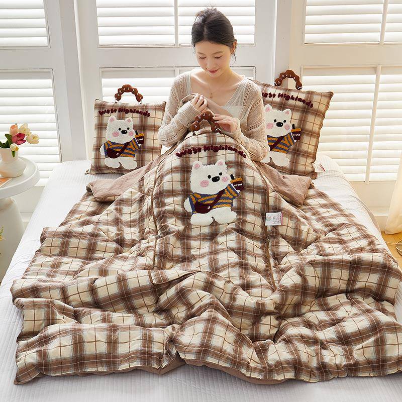 可手提式抱枕二合一被便携车生靠62295702枕床头厚枕头载学宿舍午