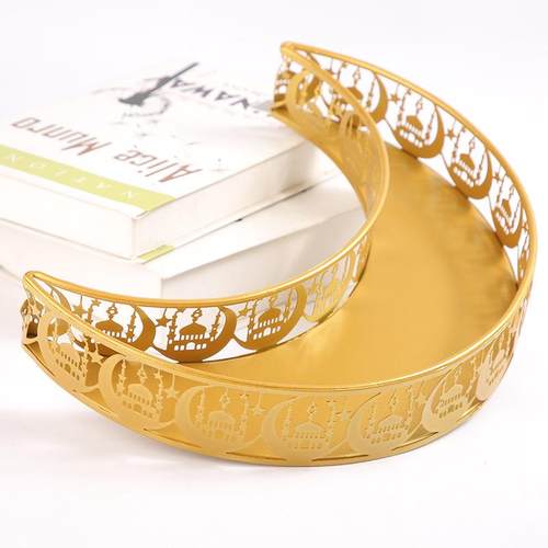 新款节食日用餐盘托盘收纳铁月亮星星家品居装饰家艺庭UYH零托盘