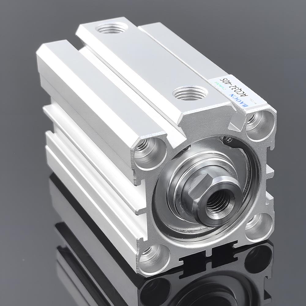 厂家直销源头工超薄型方形气缸ac2q50x5双厂作用外牙带磁