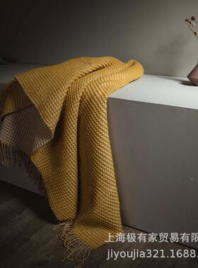 公室午睡办毯子北欧WHR风沙发毯单人巾午休小毯毛被毛毯