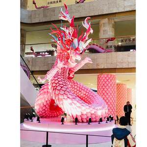 2024龙年南京德基广场商场美陈雕塑龙泡沫雕像摆件龙年吉祥摆件