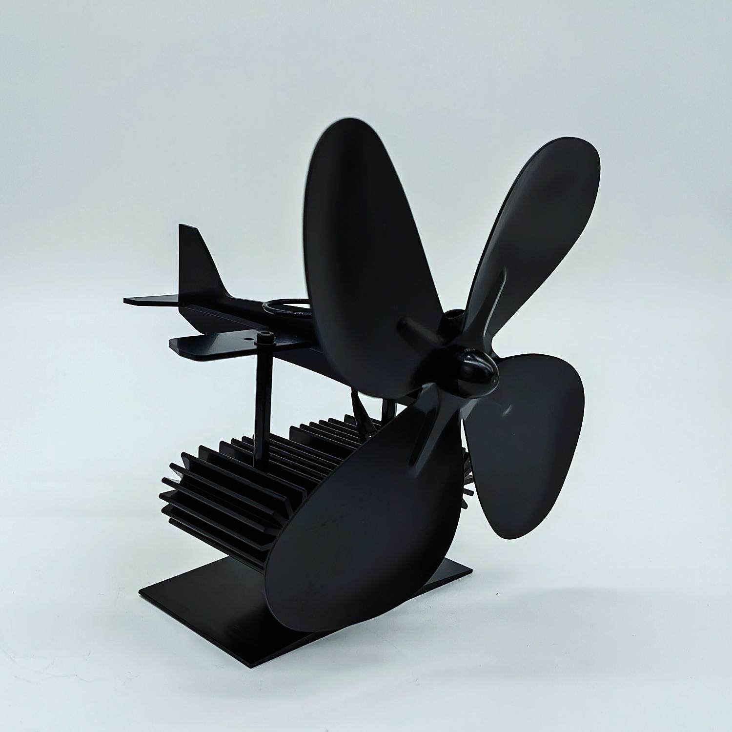 2023新款壁炉风扇燃木炉子热动力空气循环风扇温差发电飞机风扇