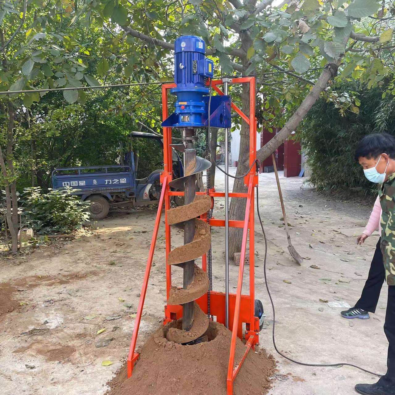 4米管桩芯掏土机可延长房屋地基加固注浆钻孔光伏打桩打眼机
